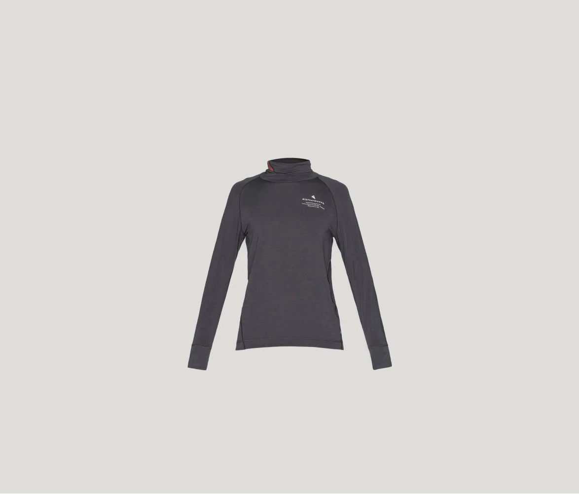 W Fafne Turtle LS Tee in Raven