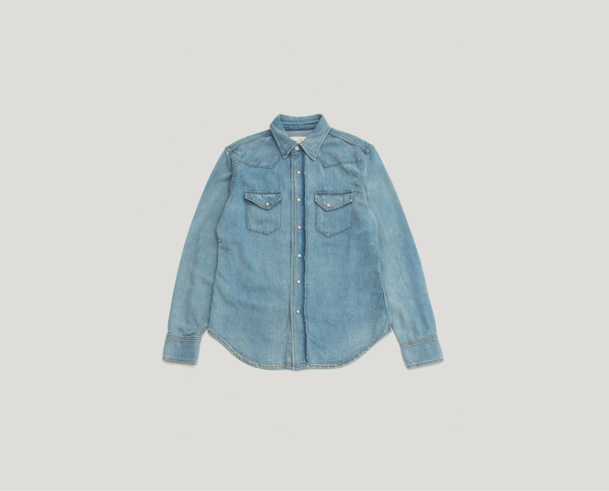 Leo Washed Pearl Snap Shirt — FIELD THEORY