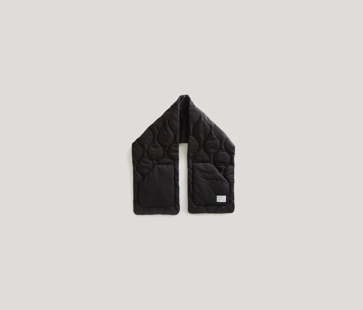 EQ-120 Quilted Scarf in Obsidian