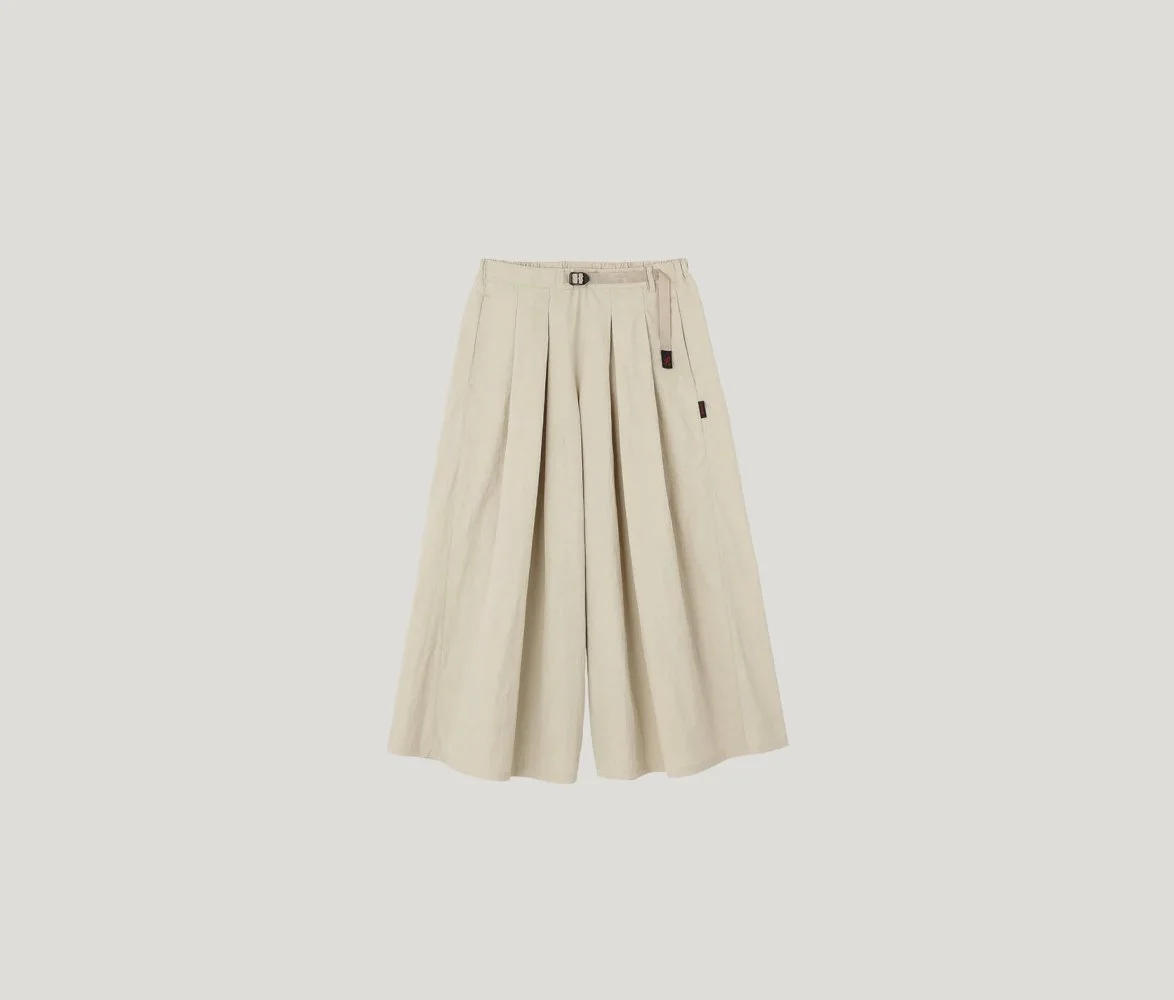 Nylon Flare Pant in Stone