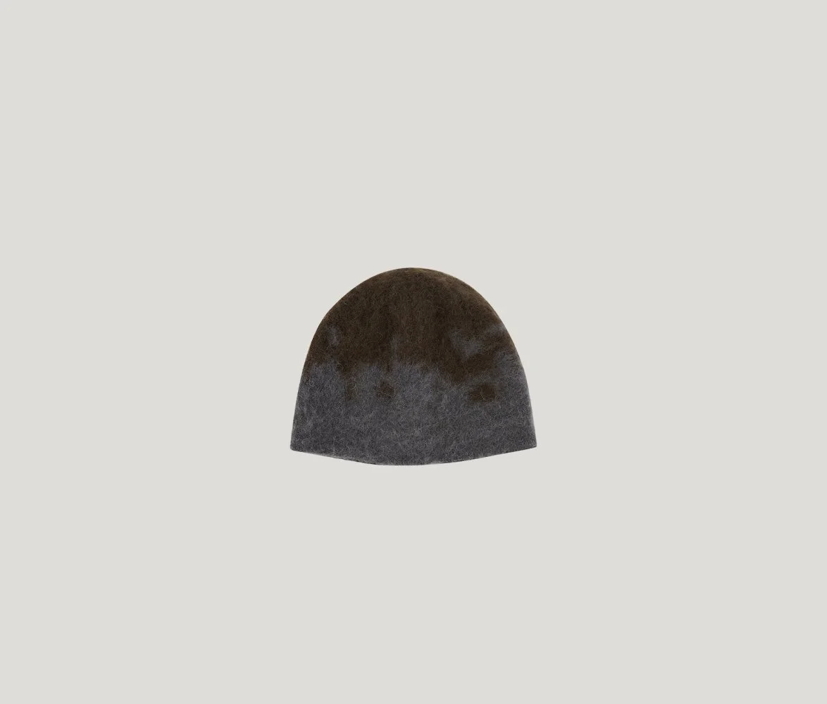 Mohair Splatter Beanie in Slate