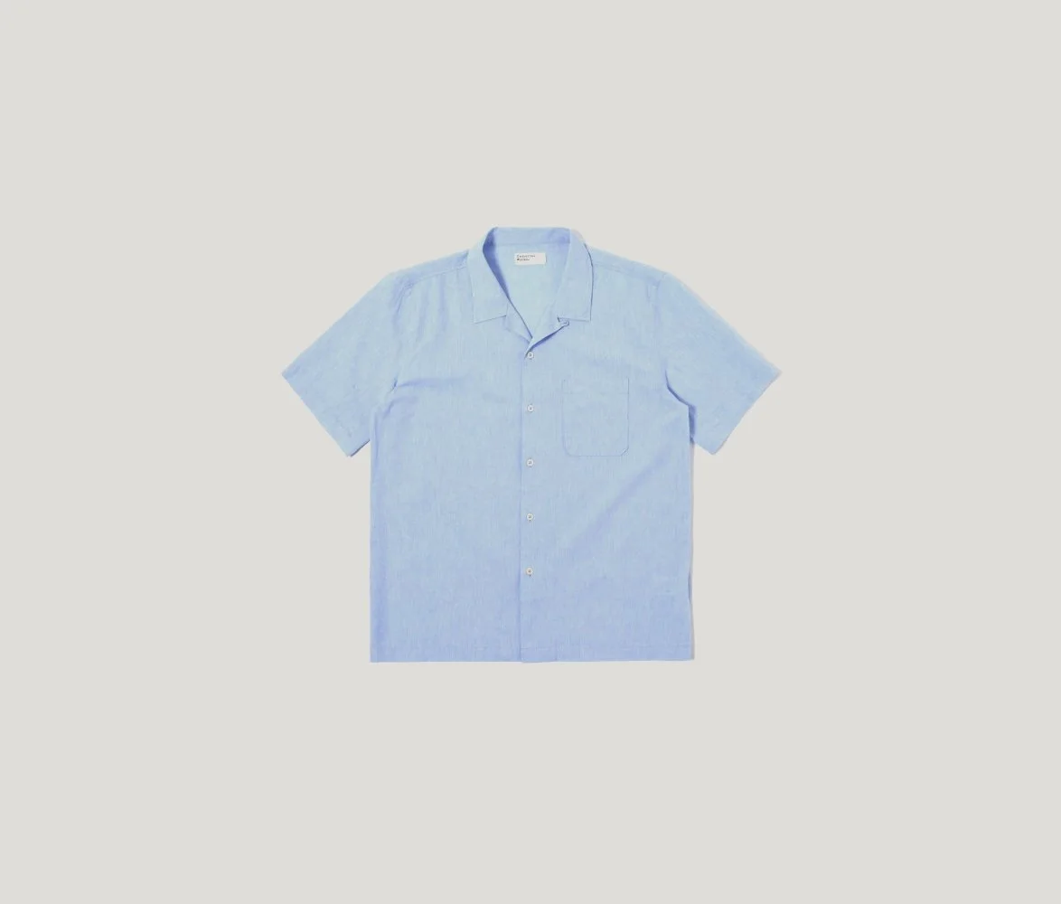 Road Shirt in Sky Blue Sido Linen