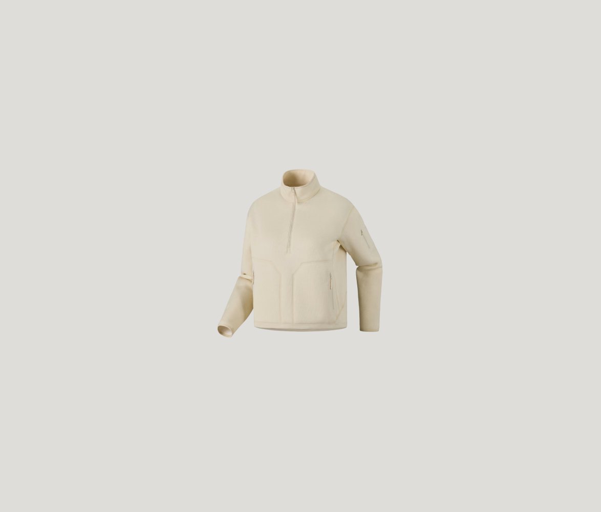 Covert 1/2 Zip in Arc Silk Hthr / Salt