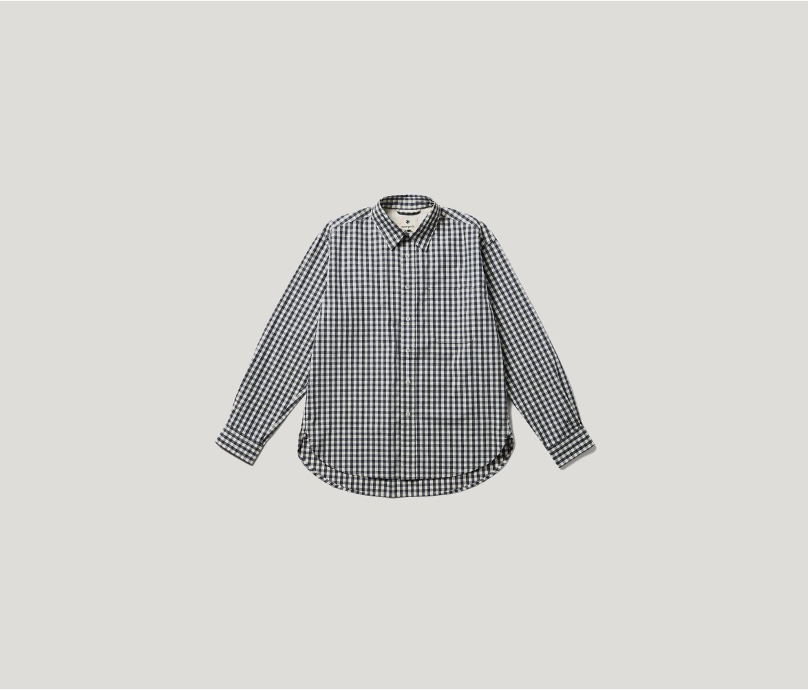 Gingham Check Shirt in Grey