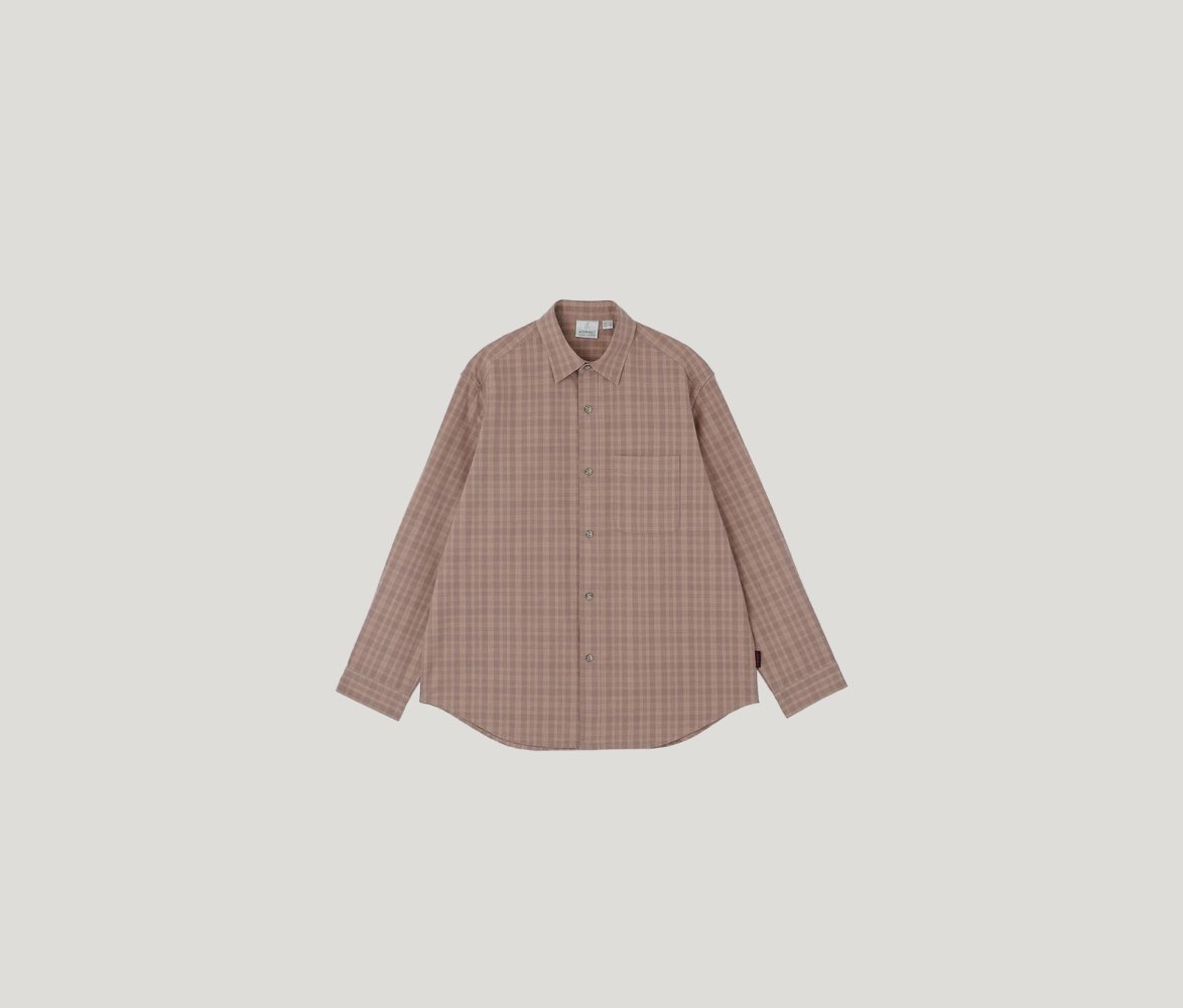 Heavy Weight Checkered Shirt in Plum