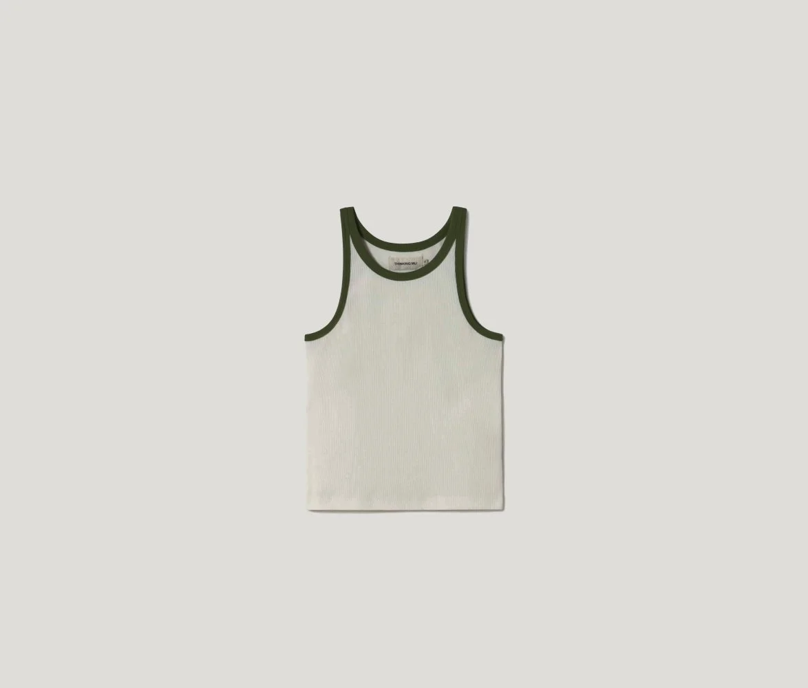 Harriet Top in White/Green