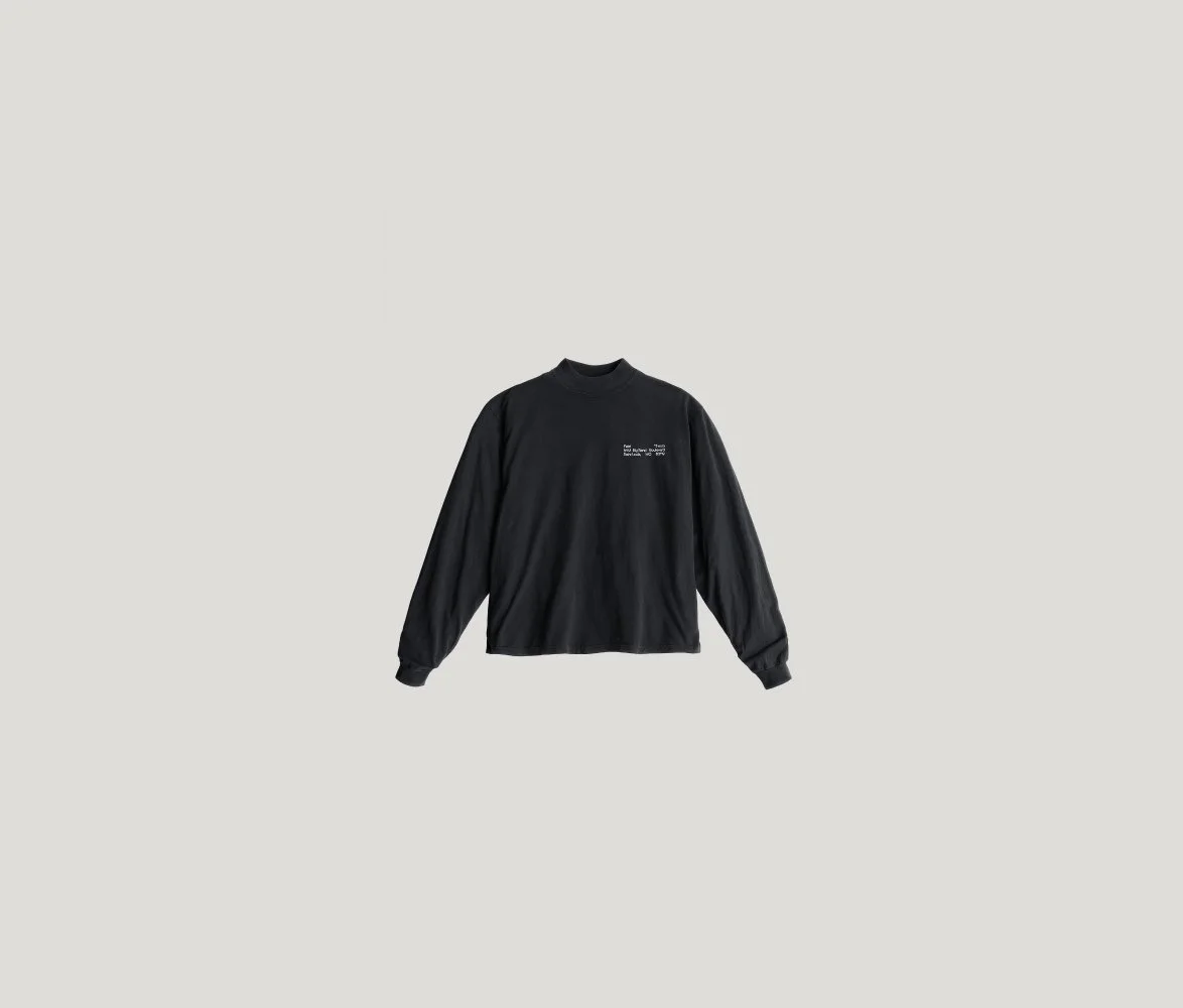 Crew Mock Reflective LS Black