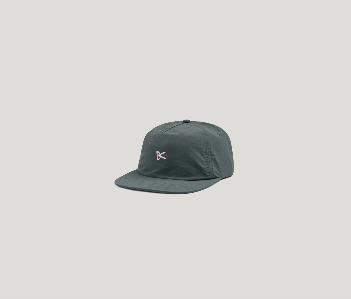 Paneled Nylon Hat in Cool Sage
