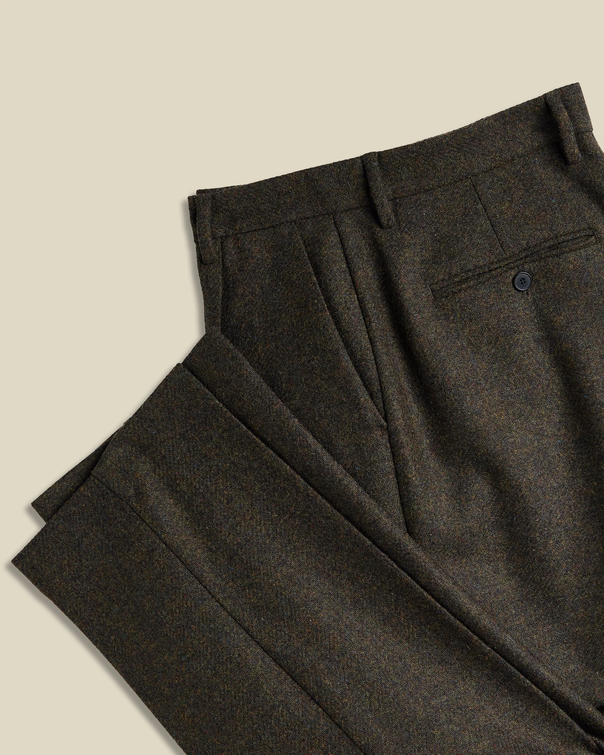 SINGLE PLEAT TROUSERS - FOREST GREEN 0004.jpg