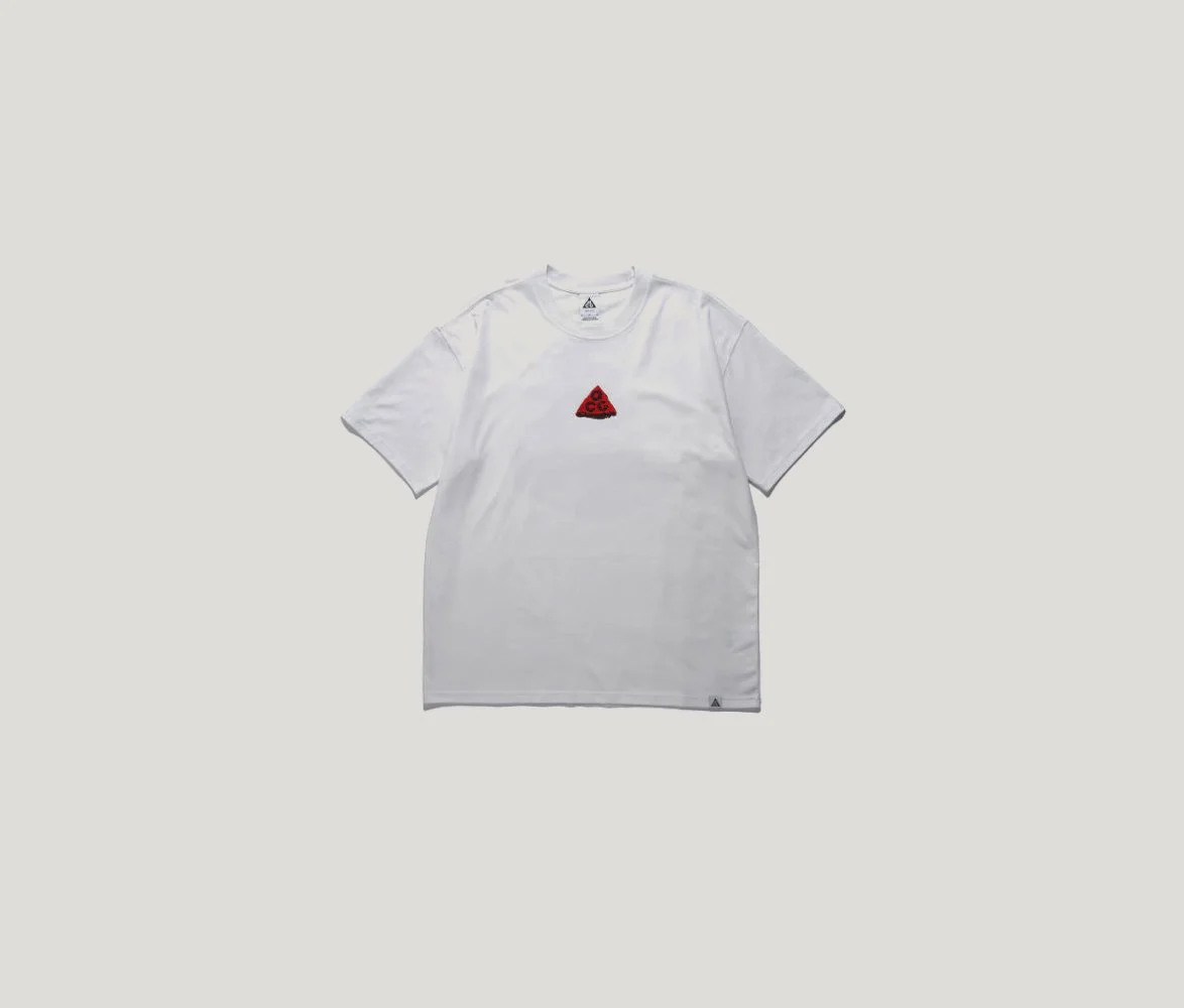 ACG Logo Tee in White/Red Logo