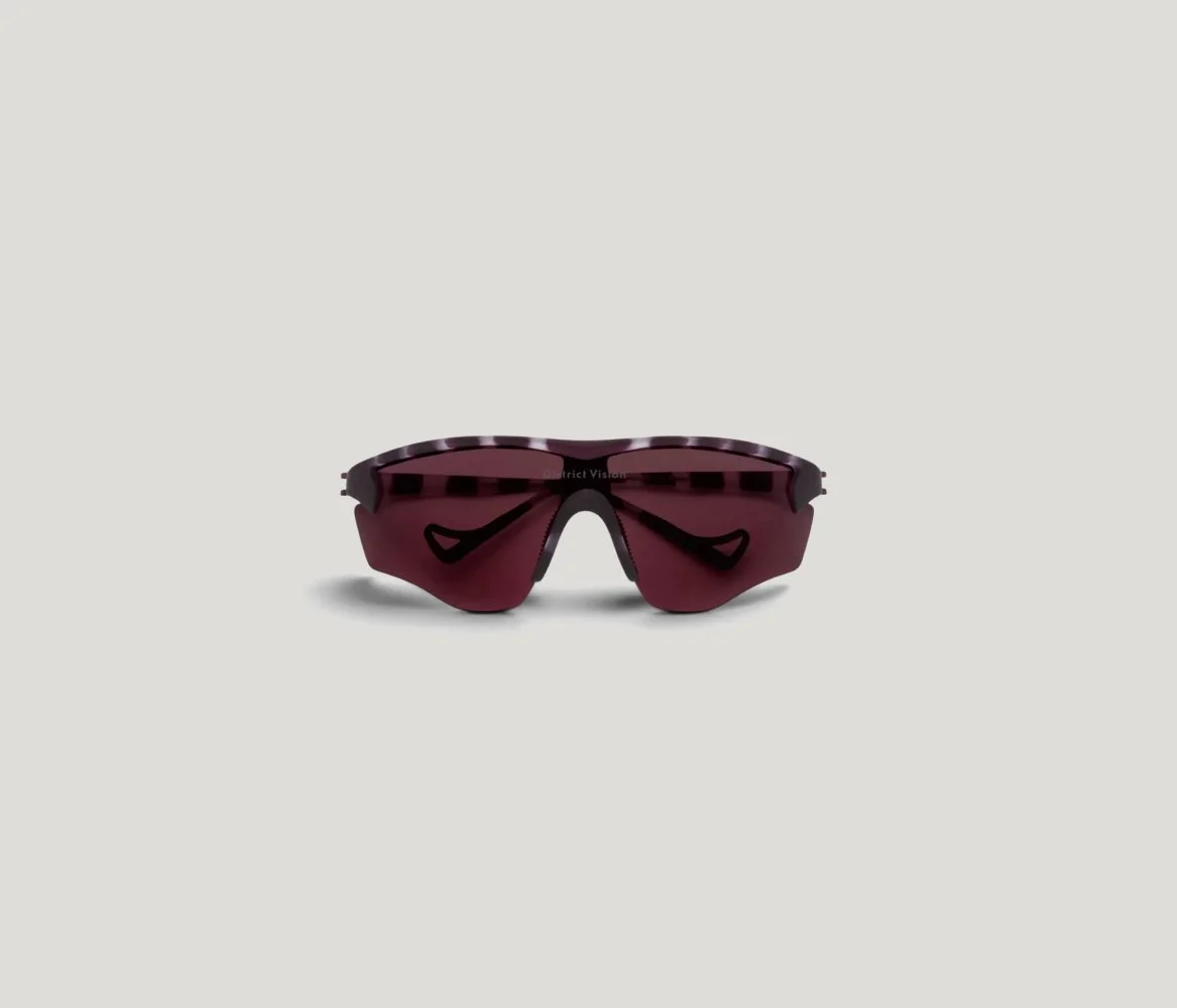 Junya Racer Sunglasses in Nightshade Tortoise/D+ Black Rose