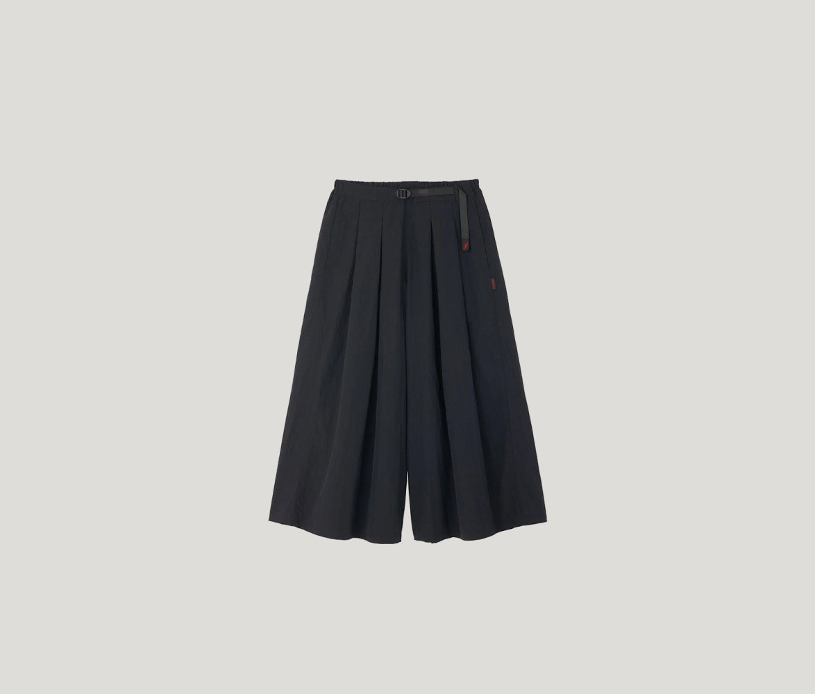 Nylon Flare Pant in Black