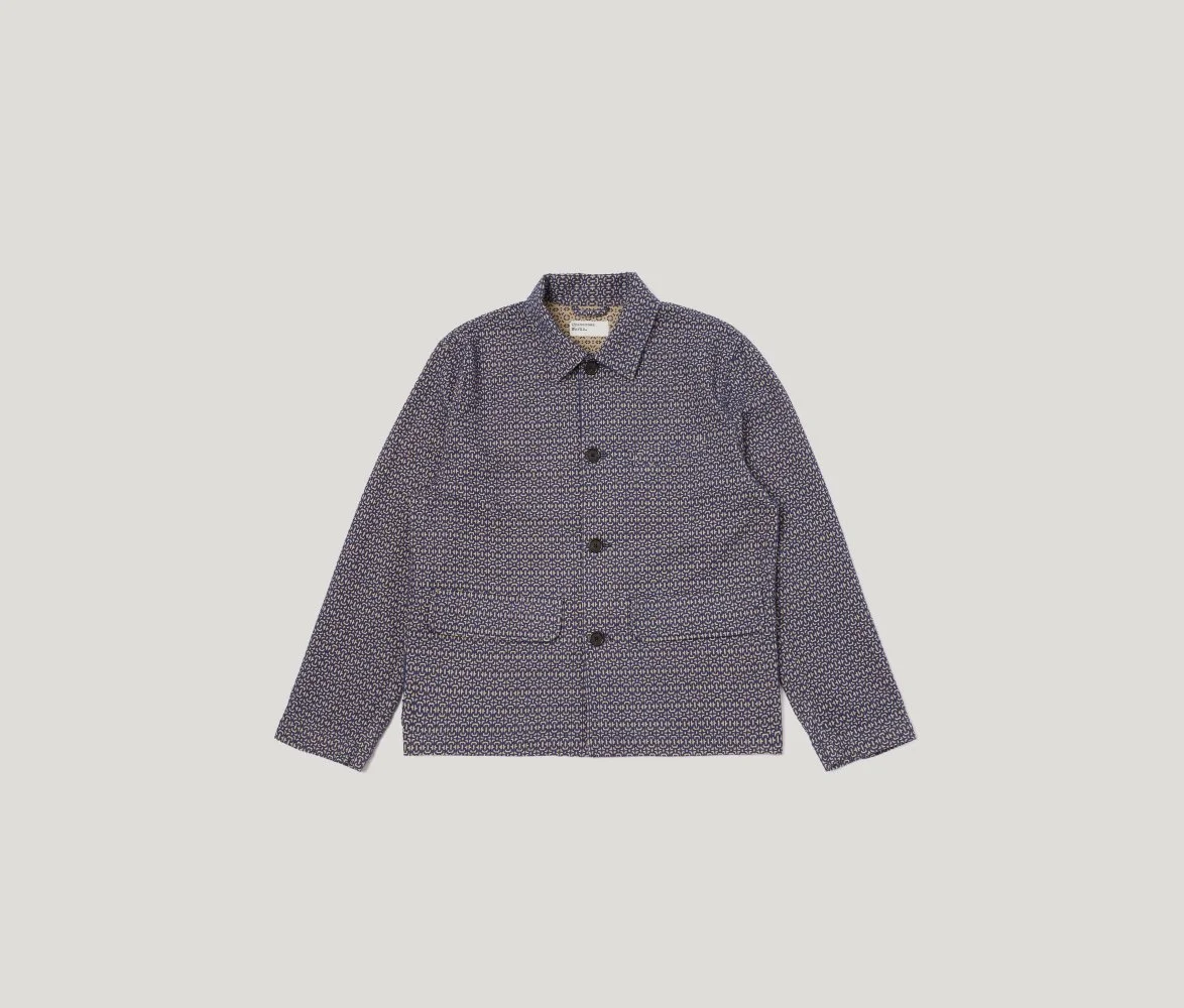 Konos Cotton Warmus Jacket in Navy