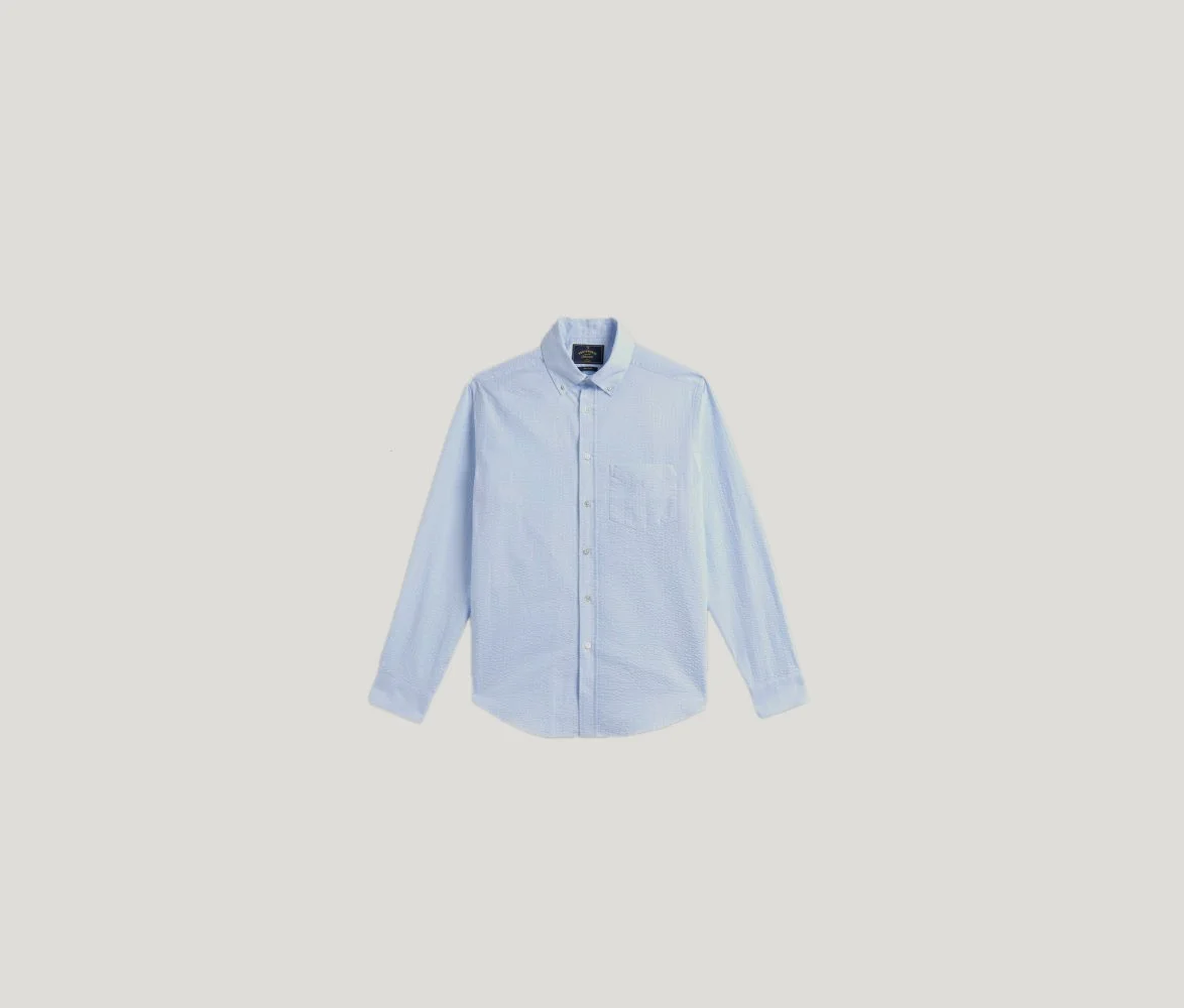 Atlantico Shirt in Light Blue Seersucker