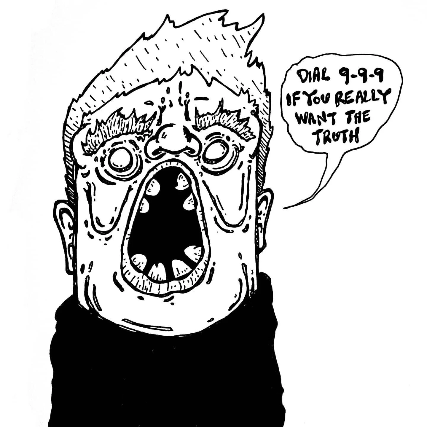 Dial 9-9-9 if you can't see it through. 
.
.
.
#doodlesofinstagram #drawings #drawing #draw #penandink #stlouisartist #stlouis #sketching #sketch #sketches #penandink #sketchbook #rancid #epitaphrecords #micronpen #micron #blackandwhite