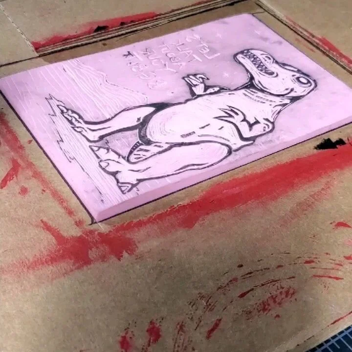 Everyone I know has a big but. C'mon, let's talk about your big but. 
.
.
. 
#prettygoodpac #lino&nbsp;#linoprinting&nbsp;#linocutprint&nbsp;#linoprint&nbsp;#stlouisartist&nbsp;#stlouis&nbsp;#stl&nbsp;#printmaking&nbsp;#prints&nbsp;#blockprinting #li
