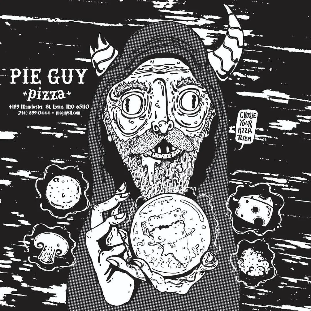 One more pizza box entry for the #pieguyartcontest of the Pizza Shaman.  What's your pizza totem?
.
.
.
#doodlesofinstagram #drawings #drawing #draw #penandink #stlouisartist #stlouis #sketching #sketch #sketches #penandink #sketchbook #thegrovestl #