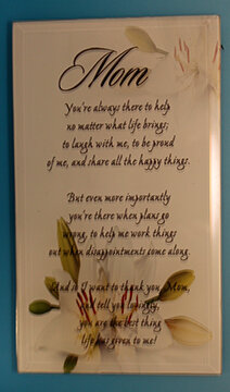 7-503 Mom Plaque - $4.00/$4.50/$5.00