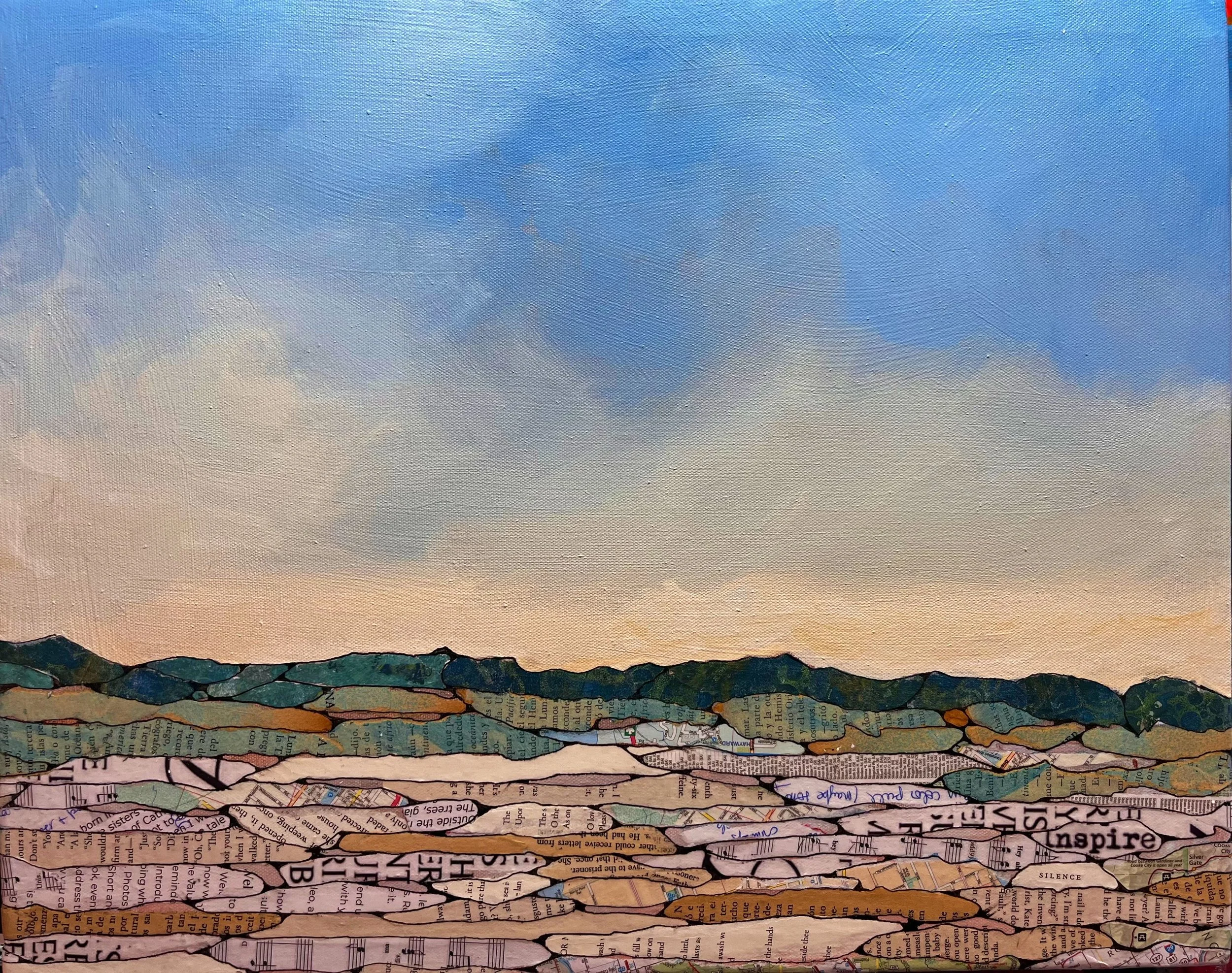 Breathe through it - mixed media on canvas - 16x20