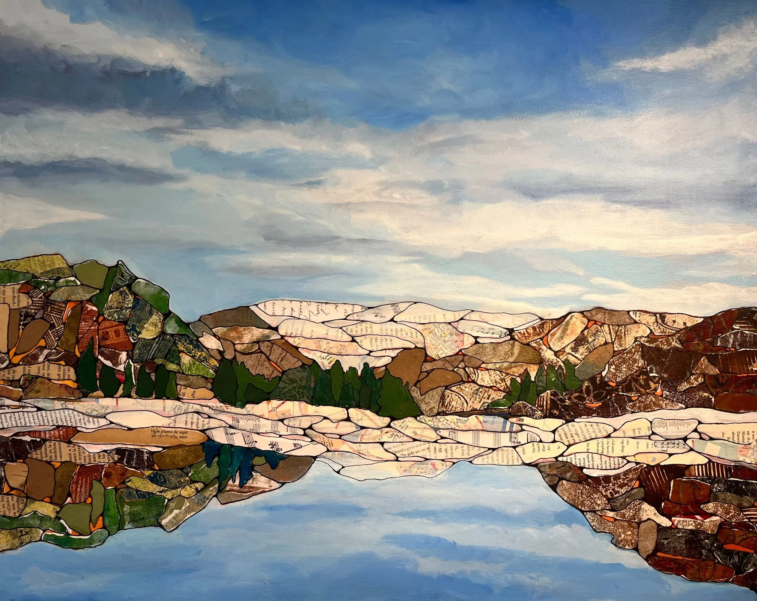 Talking to my future self - mixed media on canvas - 24x30