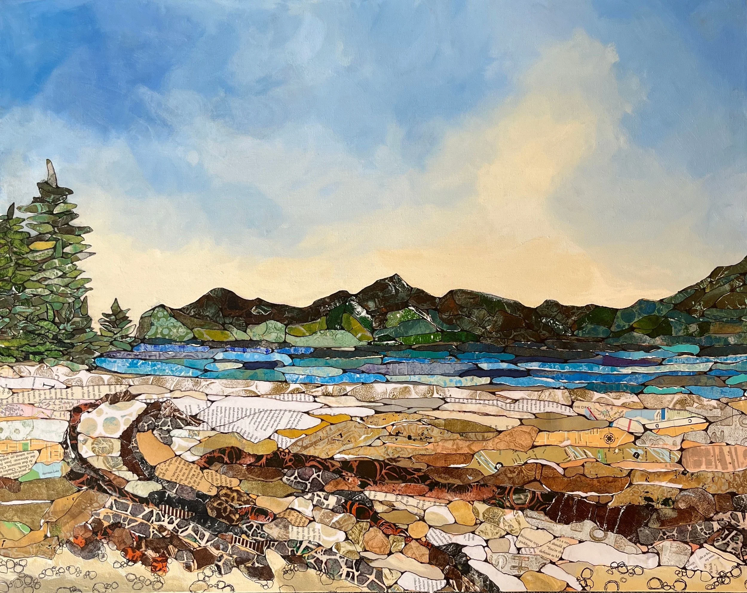 For the ones who stayed- mixed media on canvas - 24x30