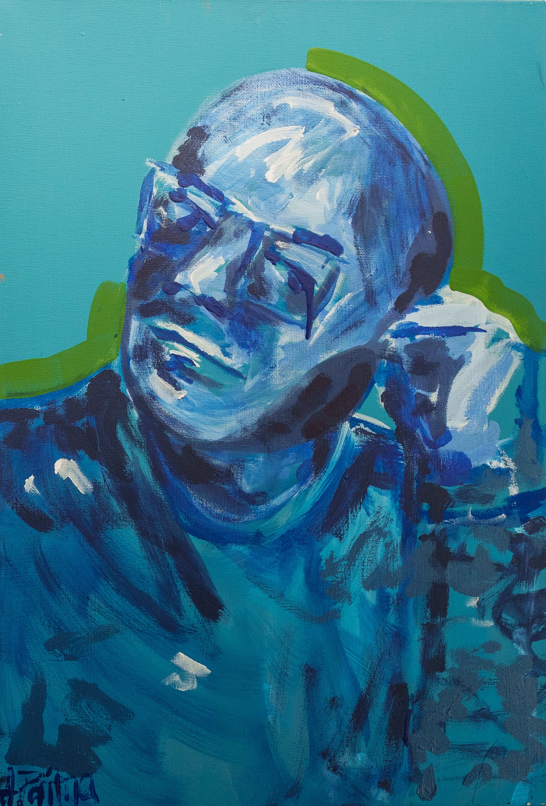 "Οι τύποι" ( the guys)
Ioannis Rappas (father) and Michalis Tsintjiras (uncle)
Acrylics on Canvas
40 x 50 cm (each)
2023
available
800€ (sold together)