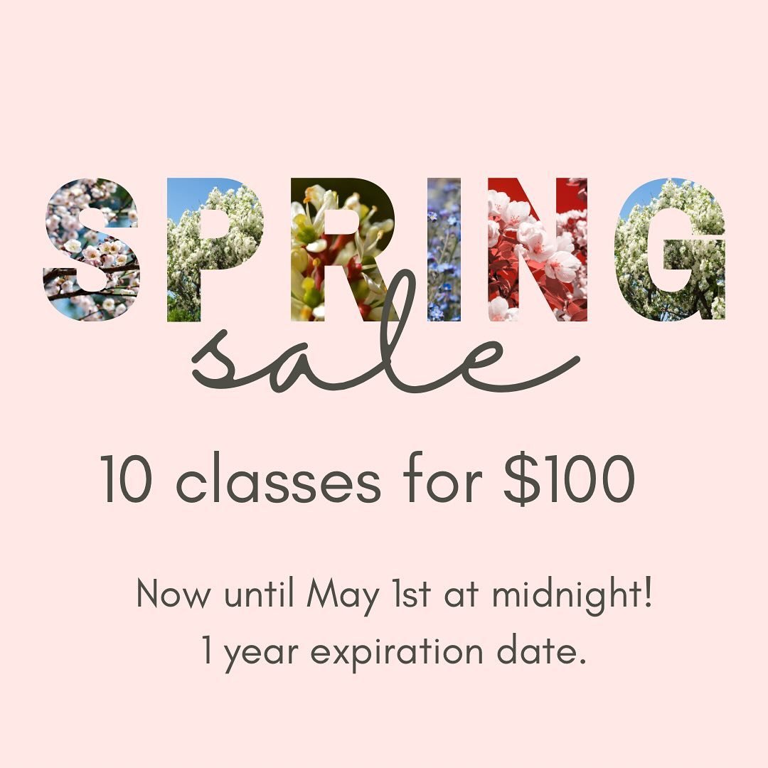 It&rsquo;s live!! 🌷☀️
For a little over 24 hours. 

Our spring sale 10 classes for $100. 
You may purchase as many as you&rsquo;d like but there is a strict 1 year expiration date.

We love you. Thank you for the support 🙏🏼

#ethosyoga