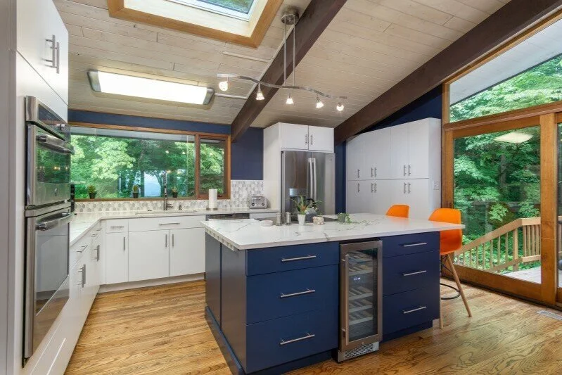 Kitchen with skylight