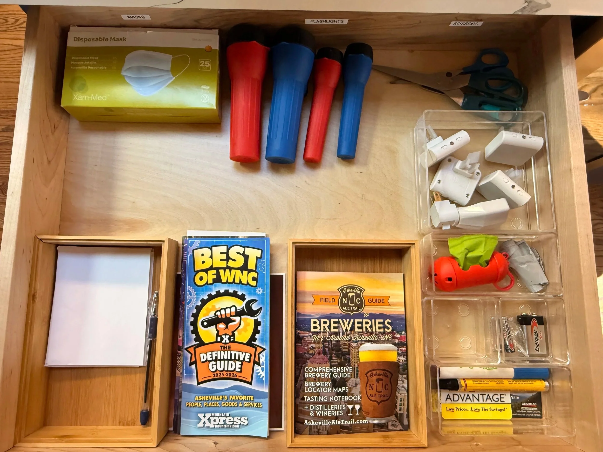 Flashlights, local guides, and helpful items