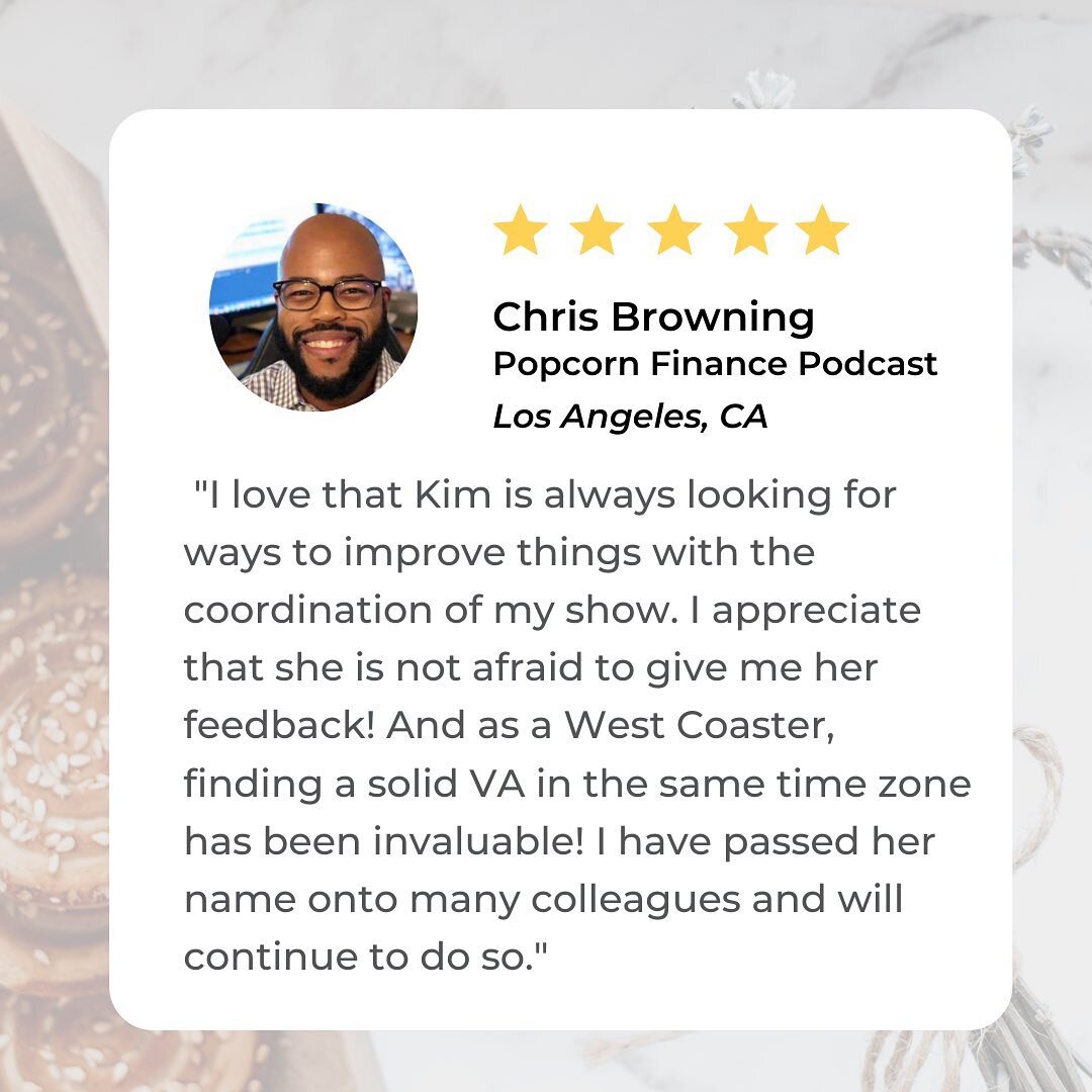 Thanks so much Chris for this review! 🌟 

One thing I love about my job and owning my own business is that I get to decide who to work with! Having clients who share the same vision as me makes it all worthwhile. 

Check out Chris&rsquo;s podcast fo