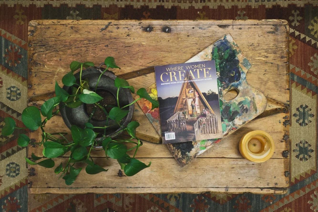 I am so honored and excited to have my art studio and occasional shop, being featured in the 2025/2026, winter issue, of Where Women Create magazine. This is a beautifully curated magazine and is filled with a variety of inspiring studios and the sto