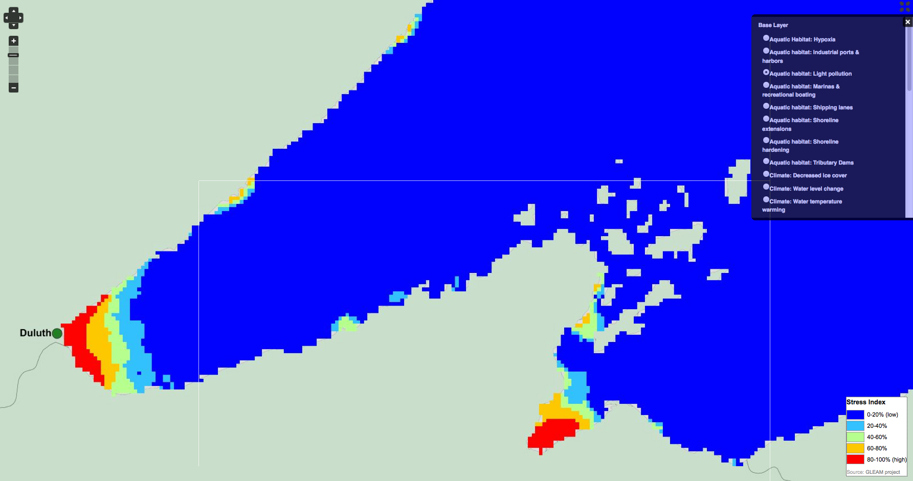 Aquatic Light Pollution in Lake Superior