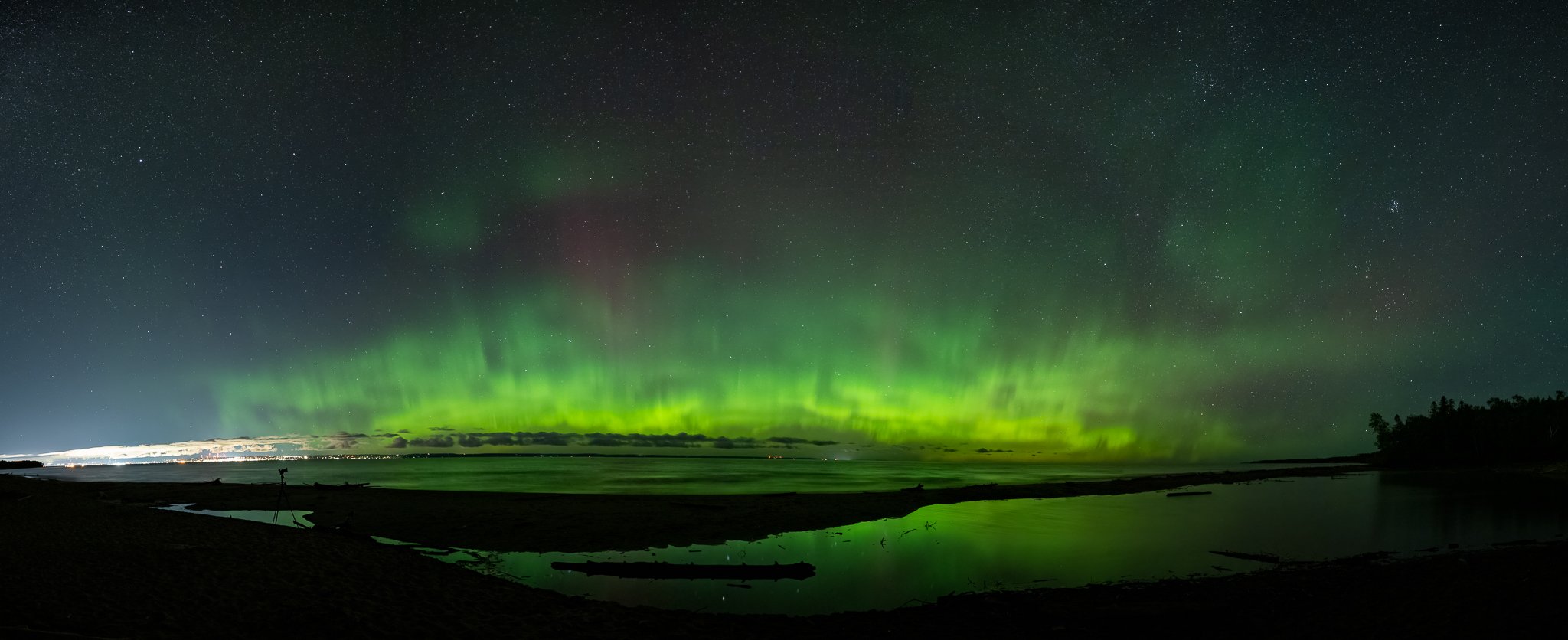 Lights over Lake Superior by Matthew Moses