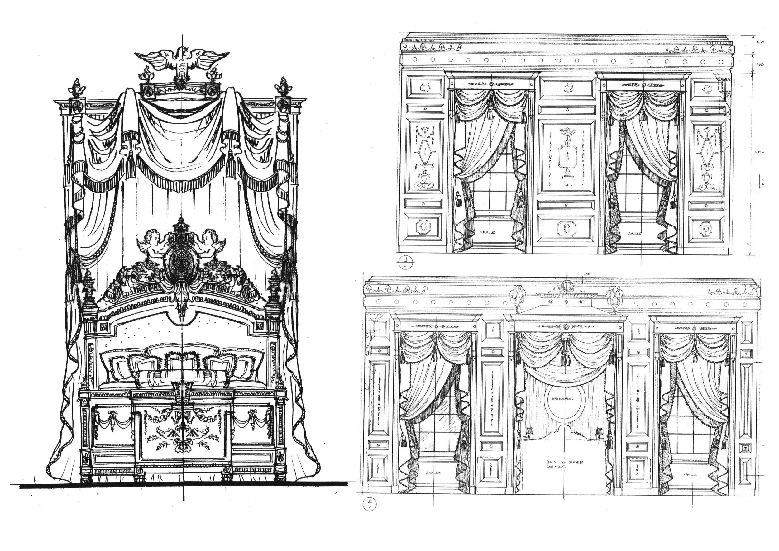 Hand Drawn Sketches for Denham Place