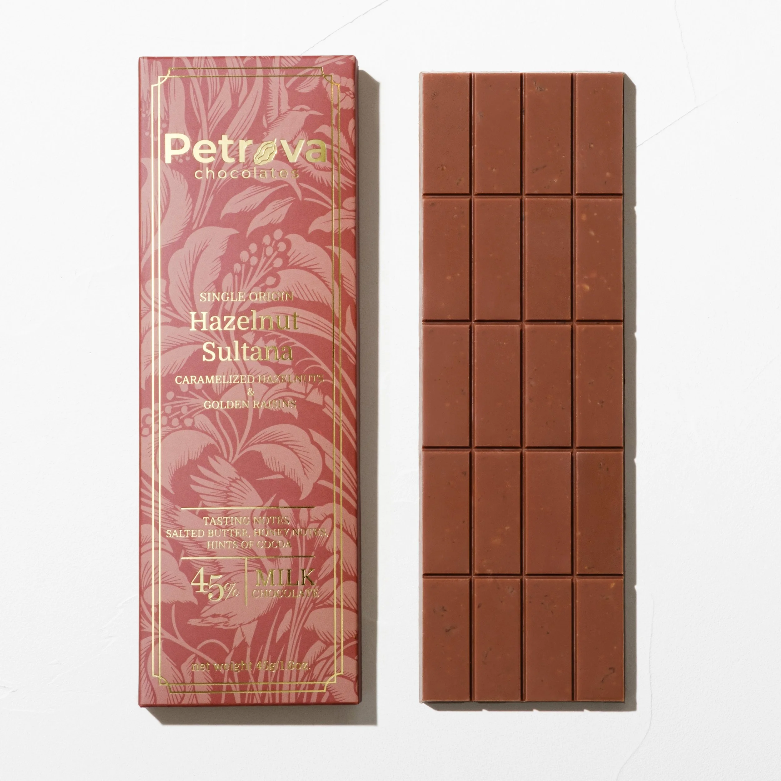 Hazelnut & Sultana Milk chocolate bar