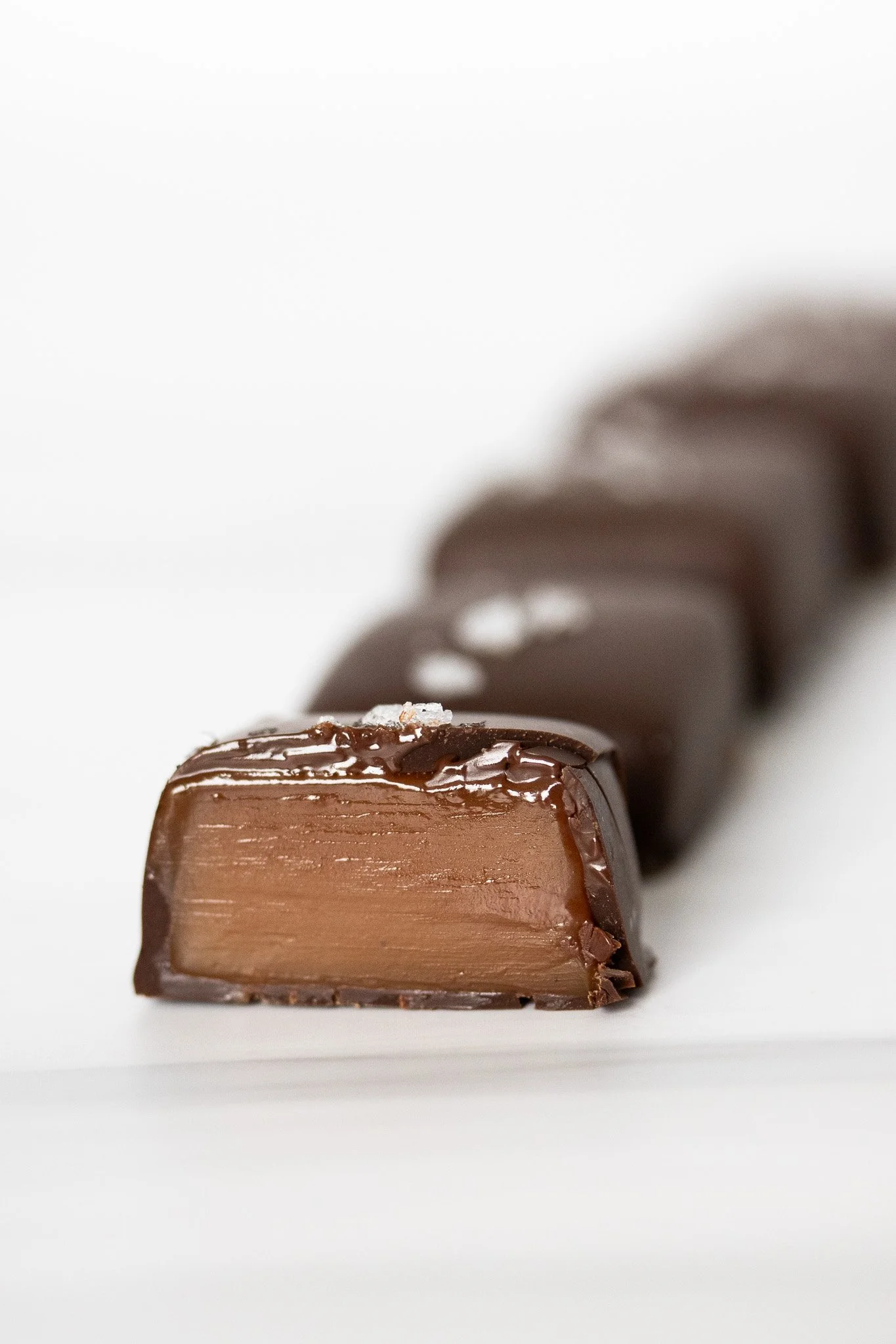 Salted Caramels in dark chocolate