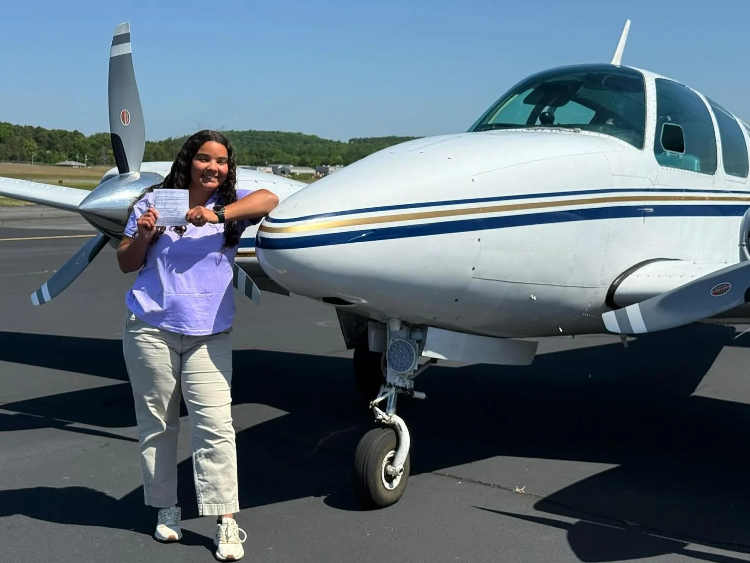 ✨Monthly Member Spotlight✨ 

Meet Alona, a recent Liberty University aviation grad who just passed her Multi-Engine Instructor checkride and is currently instructing at Pressley Aviation! 🛫

Her near-term goal is building experience in corporate avi