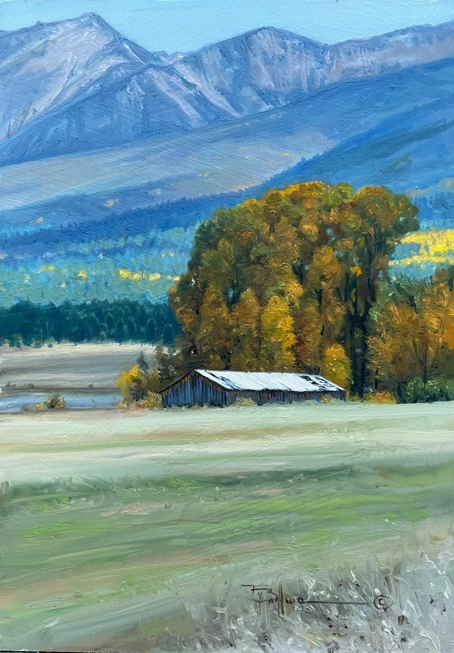 Autumn Field  10”x7” Oil
