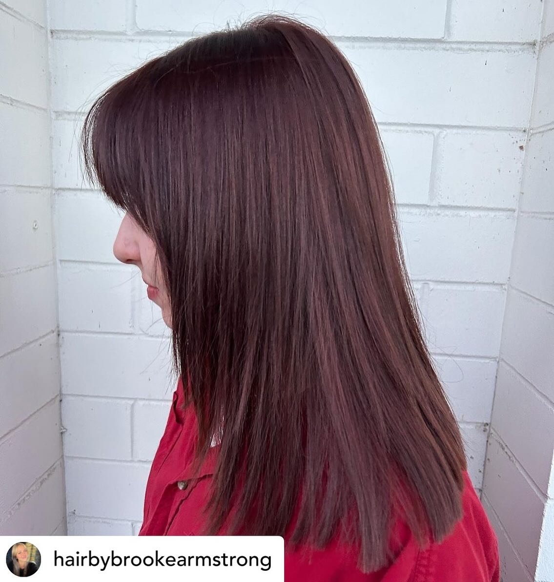 Posted @withregram &bull; @hairbybrookearmstrong The most perfect fall colour🍷🪵
&bull;
&bull;
&bull;
@genesis_salon_yyc 
&bull;
#behindthechair #cherrycolahair #redkencolor