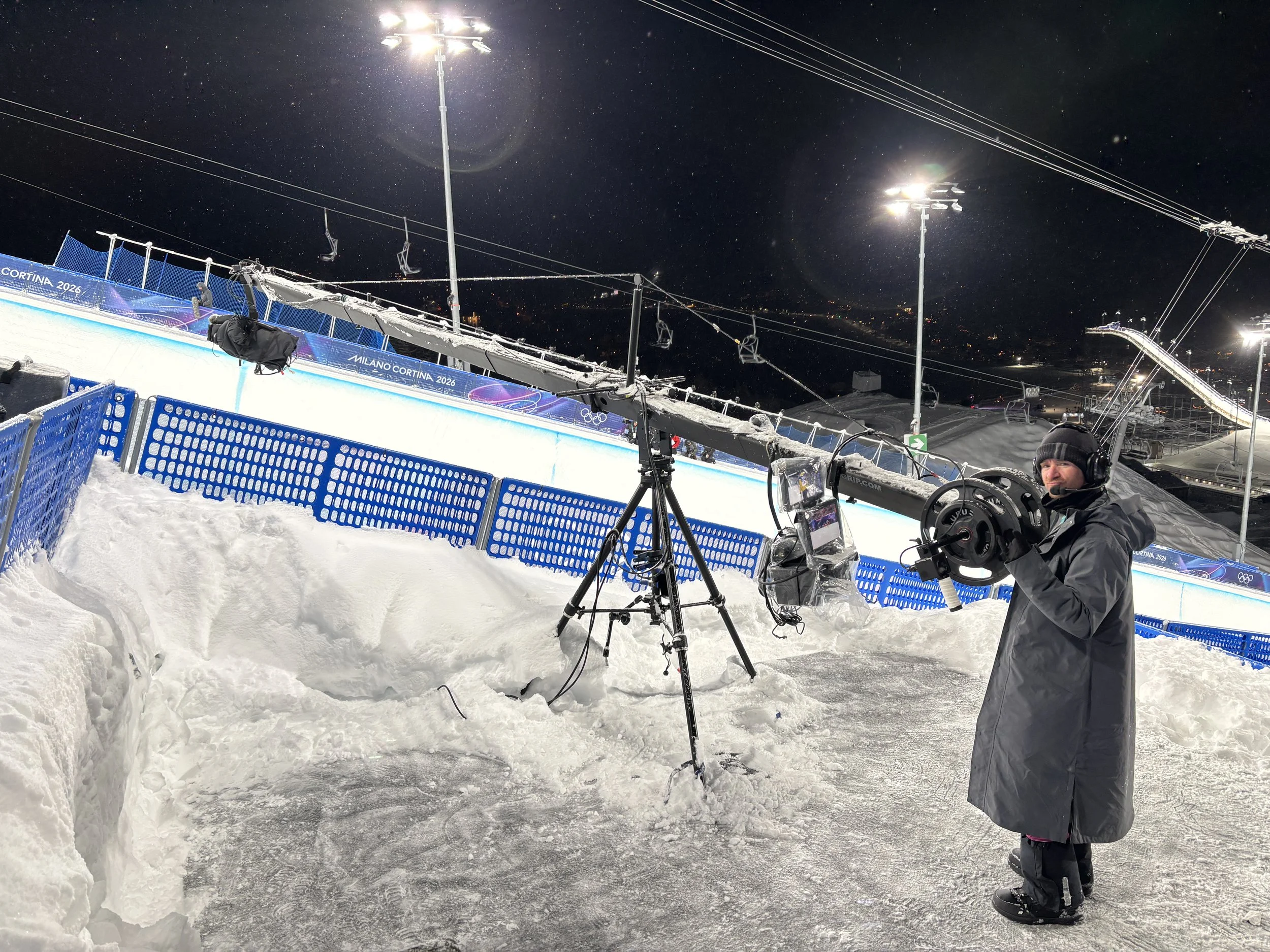 Aaron Phoenix Jib rental and operator winter olympics Milano Cortina.JPG