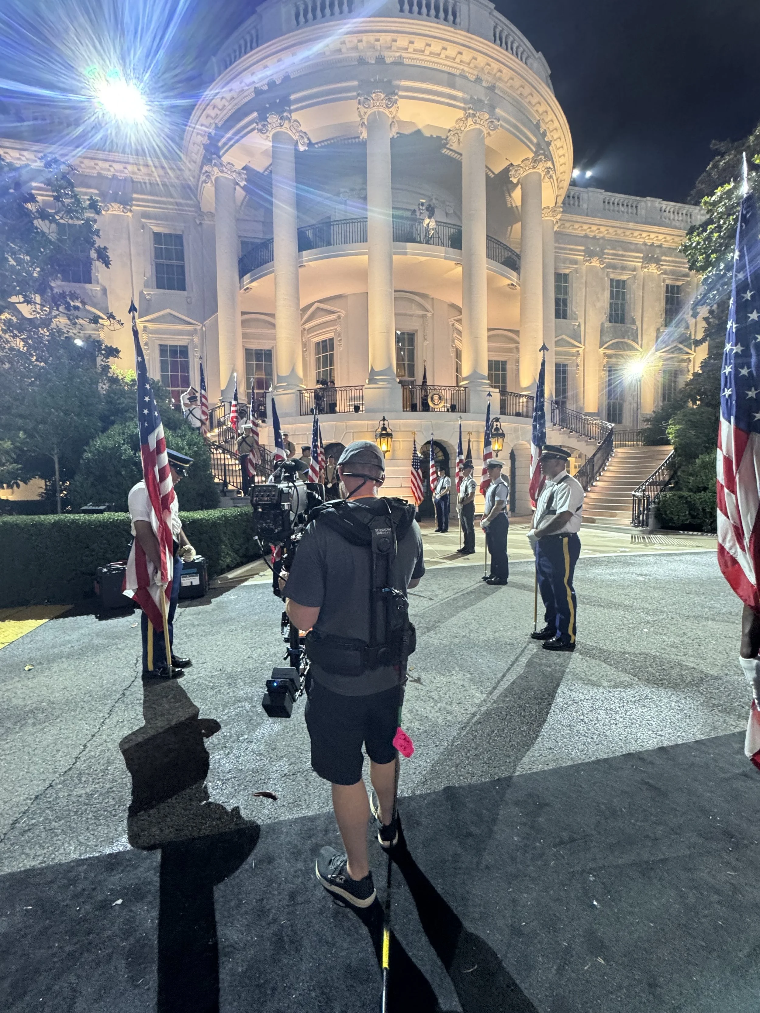 steadicam operator aaron phoenix walking fighters through a military corum.jpeg