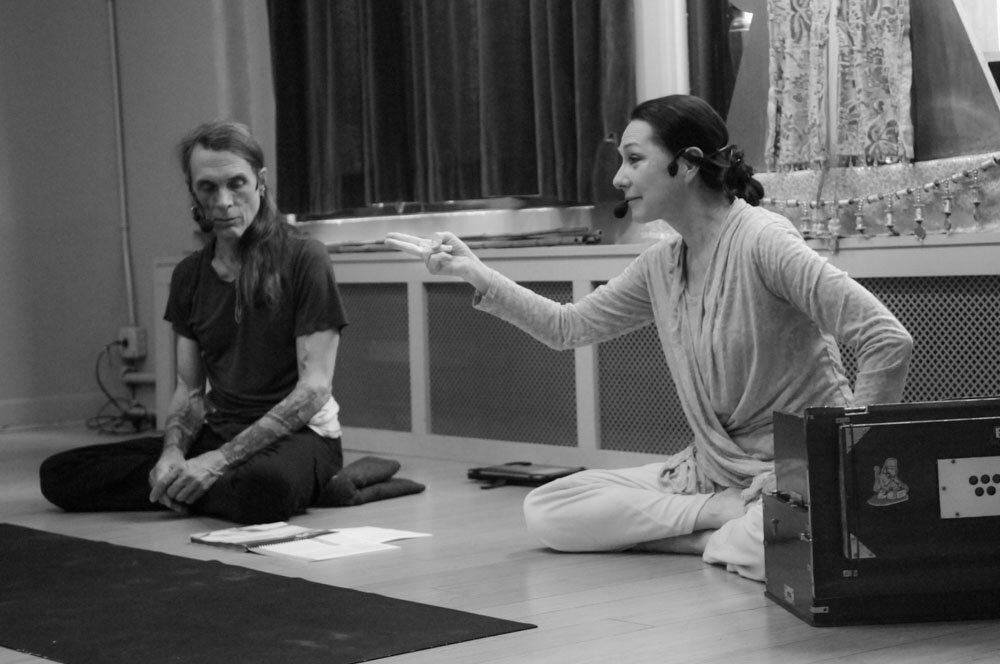 Sharon and David teach a Yoga Assists workshop at Jivamukti NYC