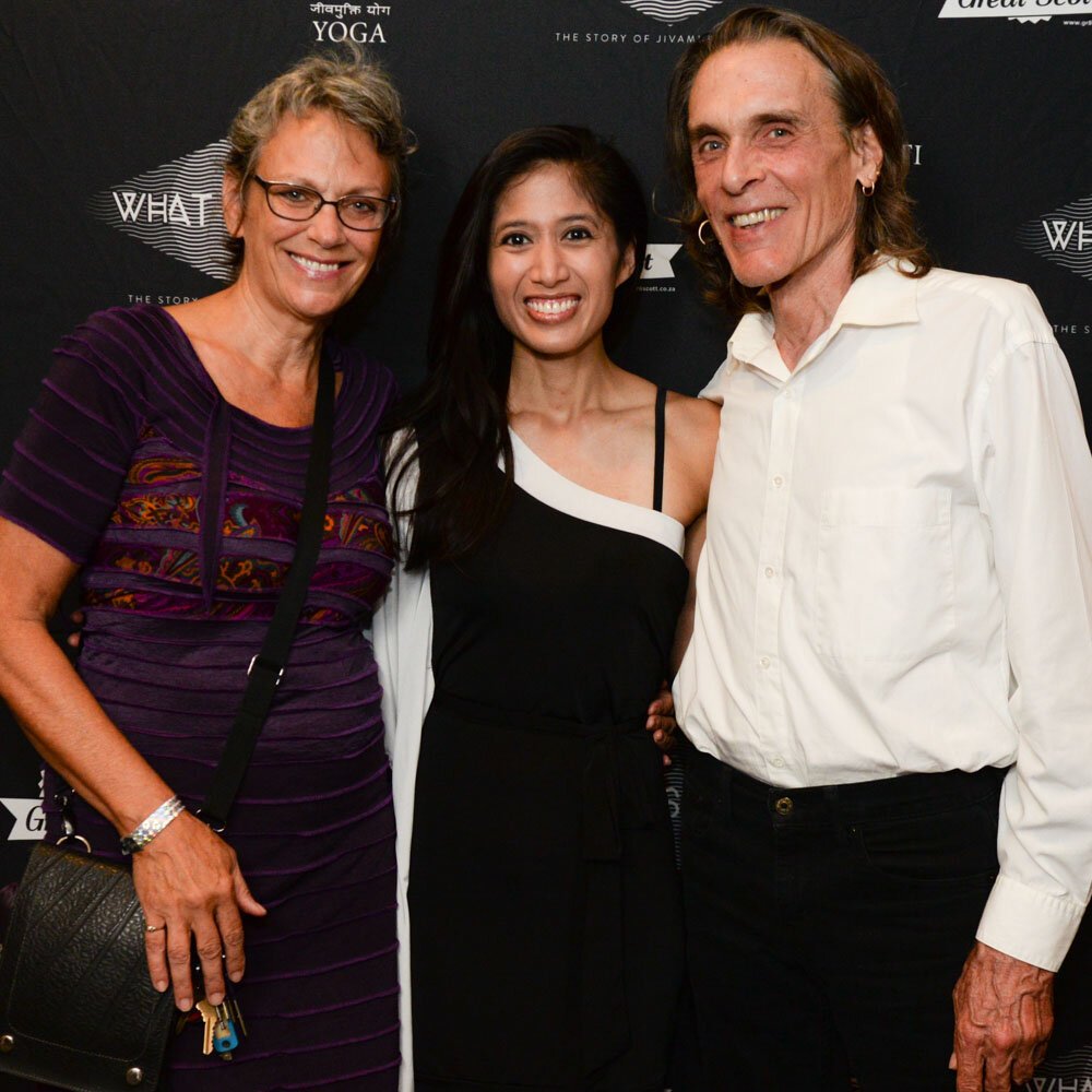 Julie Kirkpatrick and Frances Vicente with David Life