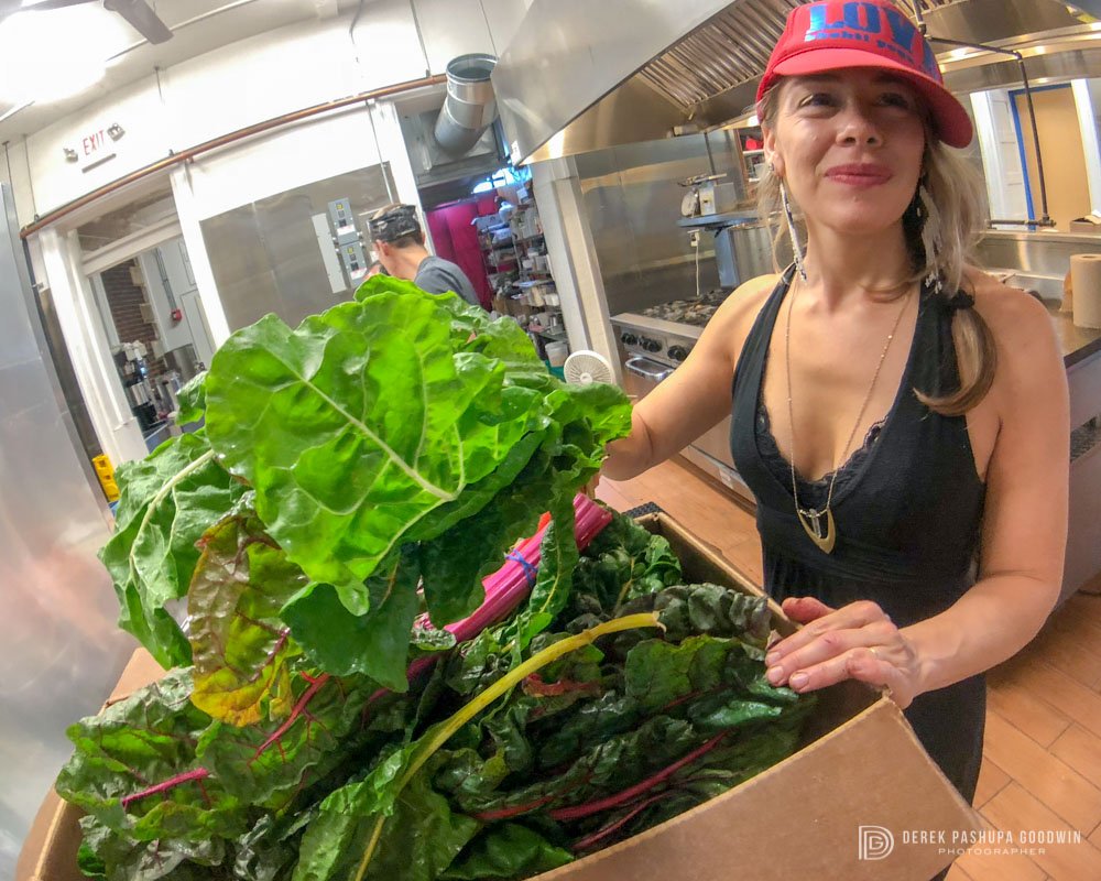 Megan with Swiss Chard