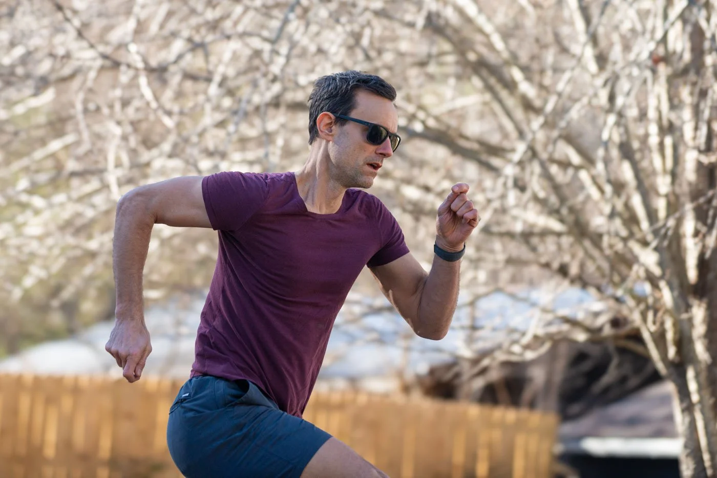 Travis Richardson of Be Well Asheville going for a run