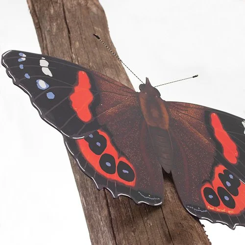 Paul Forrest, ‘Bring back the natives’, 2024, UV varnished ink and acrylic paint on 2mm aluminium, stainless steel and 4.5–6.5m wooden Jarra poles.