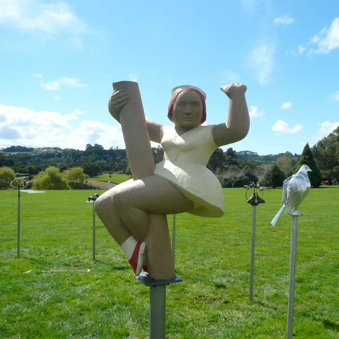 Elementals group, Garden Elementals,
(collaboration of 14 artists*) , variety of materials, variable sizes