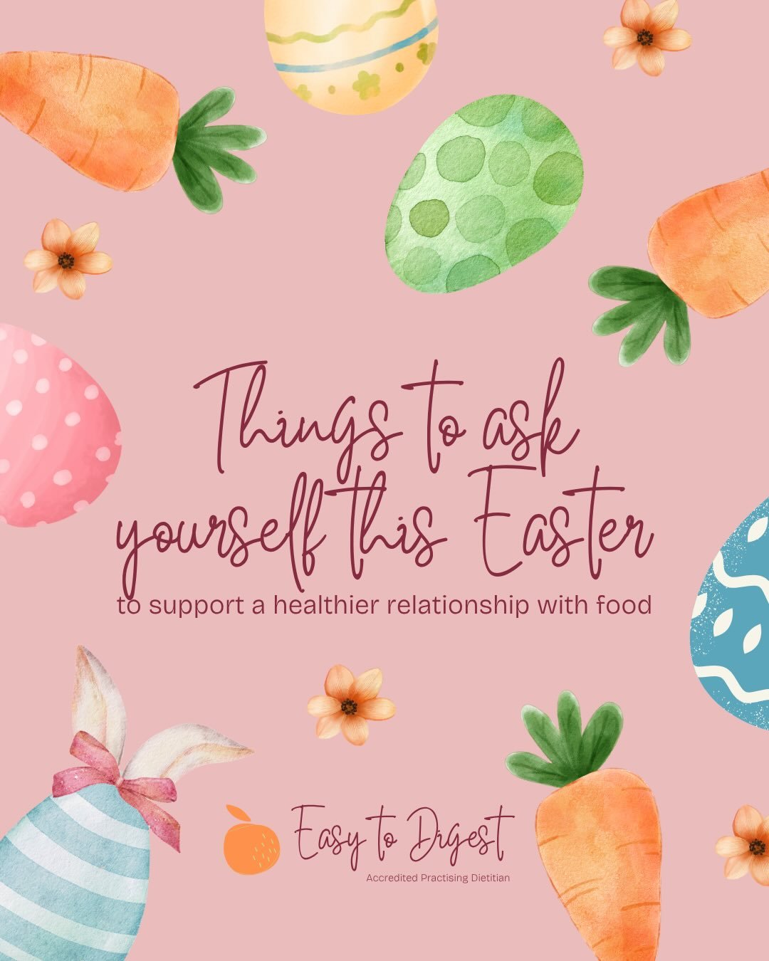 Remember to be kind to yourself this Easter 🐰

Please don&rsquo;t hesitate to reach out to our clinic for support.

Kate &amp; Amelia

(Created by Amelia)

🧡🍊