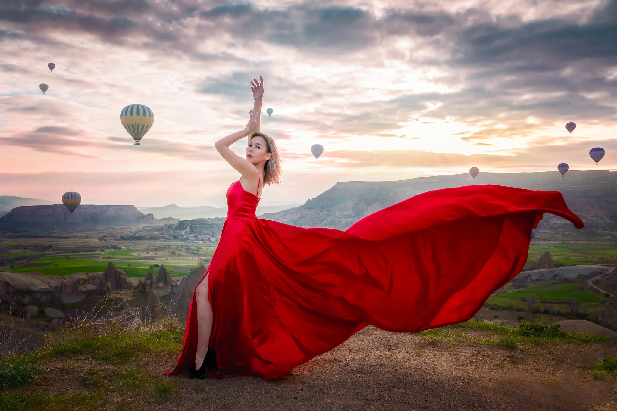 balloons with model and fluff dress small.jpg