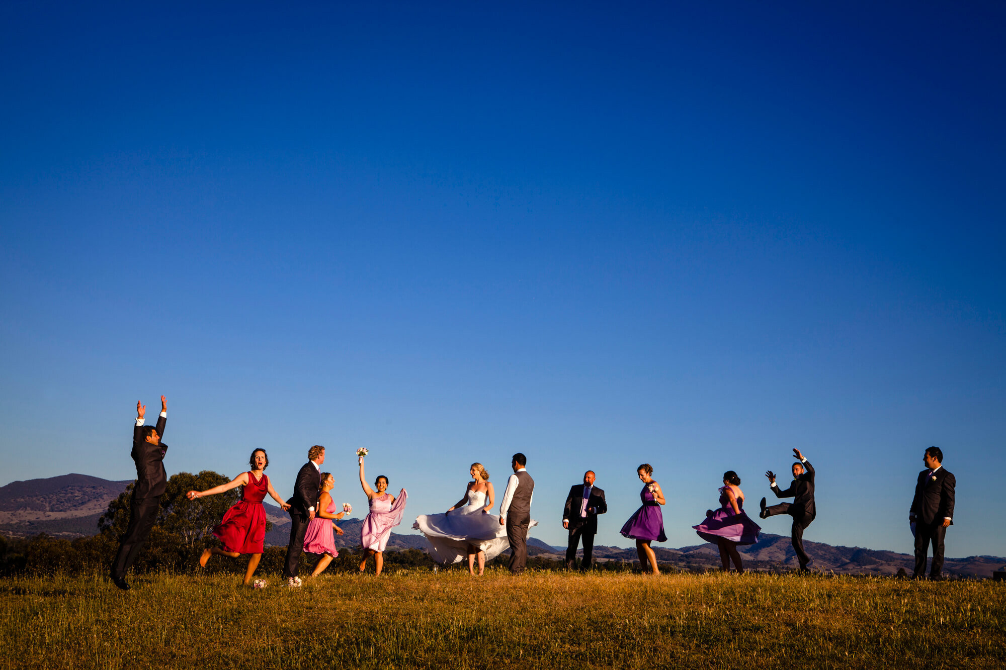 Fun Hunter Valley wedding photo